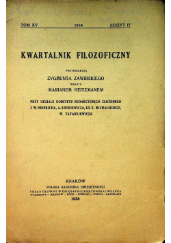 Kwartalnik filozoficzny 1938 r.
