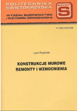 Konstrukcje murowe. Remonty i wzmocnienia Nr 420 / 06