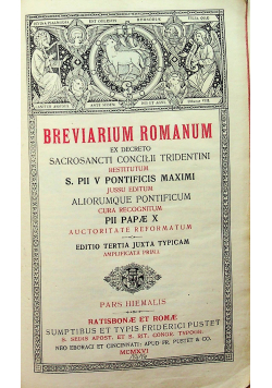 Breviarium Romanum Hiemalis 1916 r.