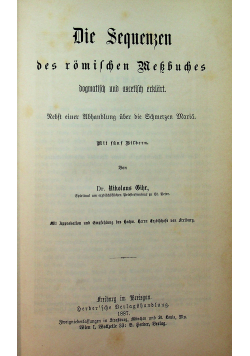 Die sequenzen des romischen wetzbuches 1887 r