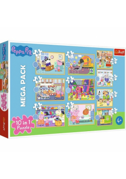 Puzzle 10in1 Poznaj Świnkę Peppę
