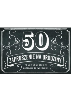 Zaproszenie Urodziny 50 (10szt)
