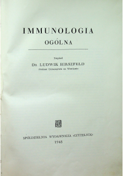 Immunologia ogólna 1948 r.