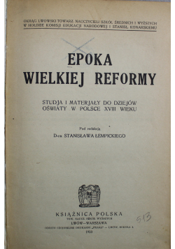 Epoka Wielkiej Reformy 1923r