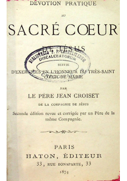 Sacre Coeur De Jesus 1874r