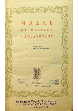 Mszał niedzielny i świąteczny