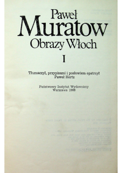 Obraz Włoch Tom I