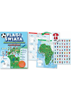 Flagi świata kolorowanka piłkarska z naklejkami