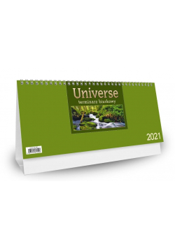 Kalendarz 2021 Biurkowy Universe - jasnozielony
