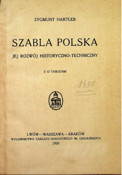 Szabla polska, 1926 r.