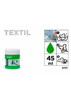 Farba do tkanin zielona 45ml (6szt)