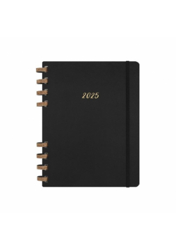 Kalendarz 2025 12M Moleskine L tygodniowy/miesięczny na spirali czarny 20,4x25,2