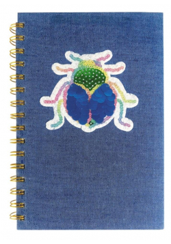 Notes na spirali A5 Jeans Skarabeusz
