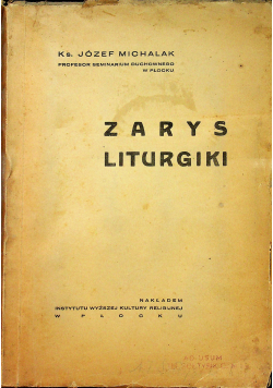 Zarys liturgii  1939 r