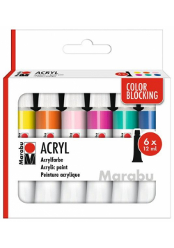 Farby akrylowe Color Blocking 12ml 6 kolorów