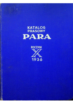 Katalog prasowy para rocznik 1936