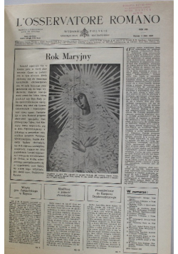 L'osservatore romano Nr 1 do 12 / 87 plus numer specjalny