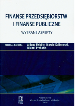 Finanse przedsiębiorstw i finanse publiczne