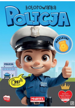 Policja. Kolorowanka z naklejkami