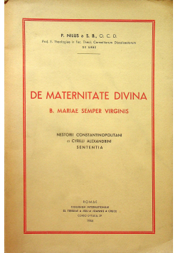 De Maternitate Divina 1944 r.