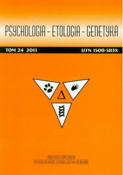 Psychologia. Etologia. Genetyka t.24/2011