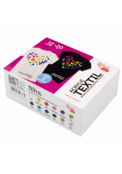 Farby do tkanin Heart 12x20 ml