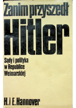 Zanim przyszedł Hilter Sądy i polityka w Republice Weimarskiej