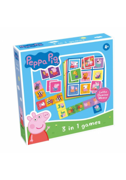 Świnka Peppa 3w1 Lotto, Domino, Memo
