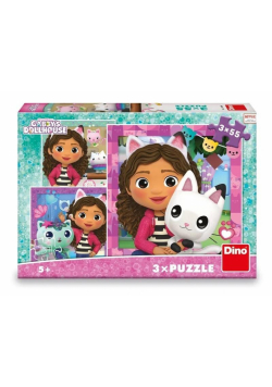 Puzzle 3w1 Koci Domek Gabi, Przyjaciele