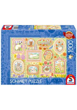 Puzzle 1000 PQ Portrety Kociej Socjety 113383