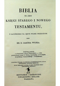 Biblia to jest Księgi Starego i Nowego Testamentu