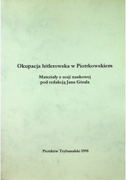 Operacja hitlerowska w Piotrkowskiem