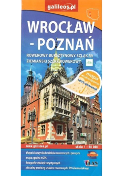Mapa wodoodporna rowerowa - Wrocław/Poznań