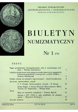 Biuletyn numizmatyczny nr 1 do 10