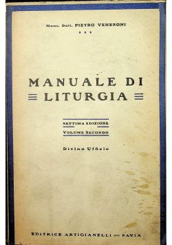 Manuale di liturgia 1931 r.