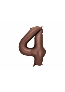 Balon foliowy cyfra 4 86cm mocca