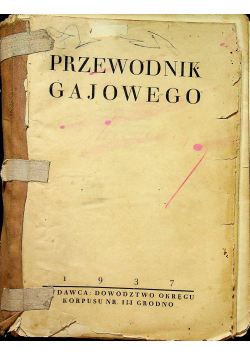 Przewodnik gajowego 1937 r