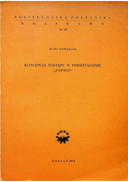 Koncepcja postępu w personaliźmie Esprit