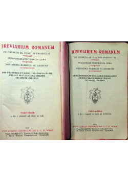 Breviarium romanum  pars prior / pars altera 2 tomy
