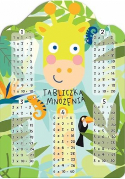Karta tabliczka mnożenia A5 żyrafa