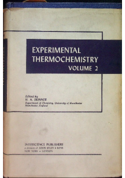 Experimental Thermochemistry Volume II