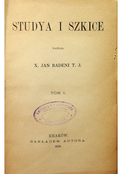 Studya i szkice 3 tomy 1898 r.