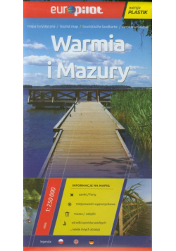 Warmia i Mazury mapa turystyczna 1:250 000