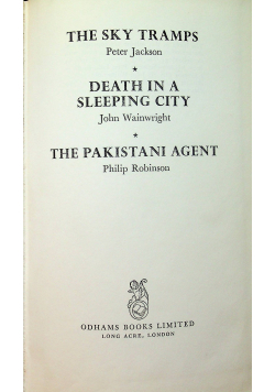 The sky tramps Death in a sleeping city The pakistani agent