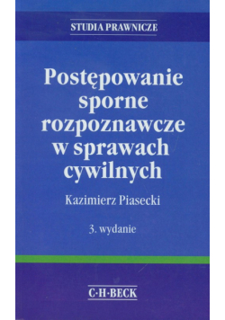 Postępowanie sporne rozpoznawcze w sprawach cywilnych