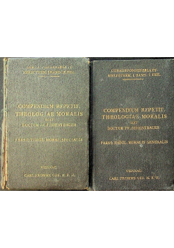 Compendium Repetit Theologiae Moralis 2 tomy 1927 r.