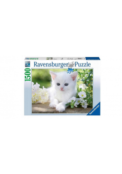 Puzzle 1500 Biały kotek