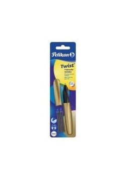 Pióro kulkowe Twist R457 Pure Gold+2 naboje bl