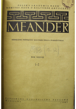 Meander Rok XXXVIII 1- 12 Numerów