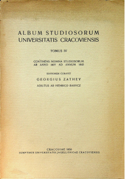 Album Studiosorum Universitatis Cracoviensis Tom IV 1950 r.
